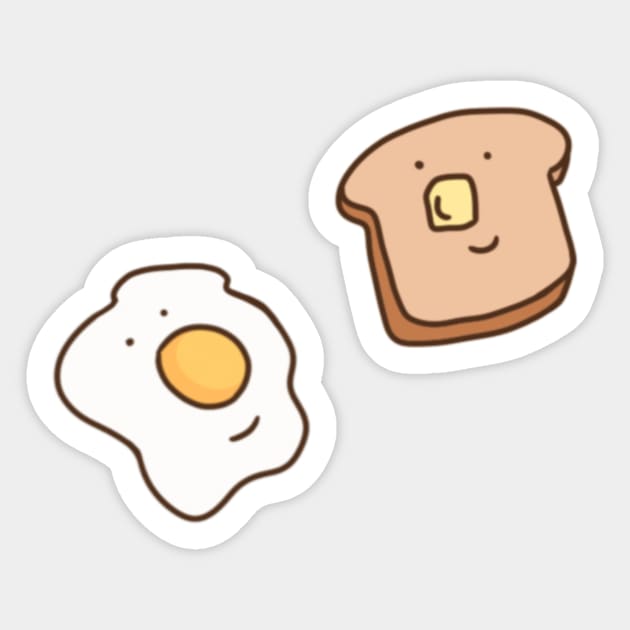 Eggs and Toast Sticker by phogar